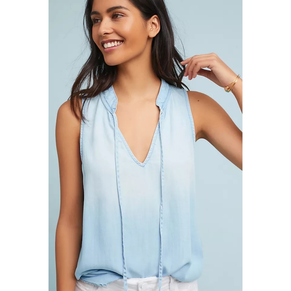 Anthropologie Cloth & Stone Chambray Tank